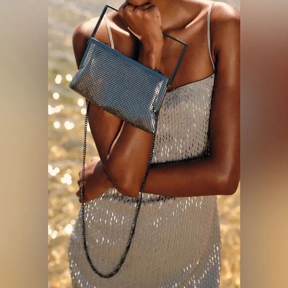 Zara Handbags - ZARA METAL MESH CROSSBODY BAG